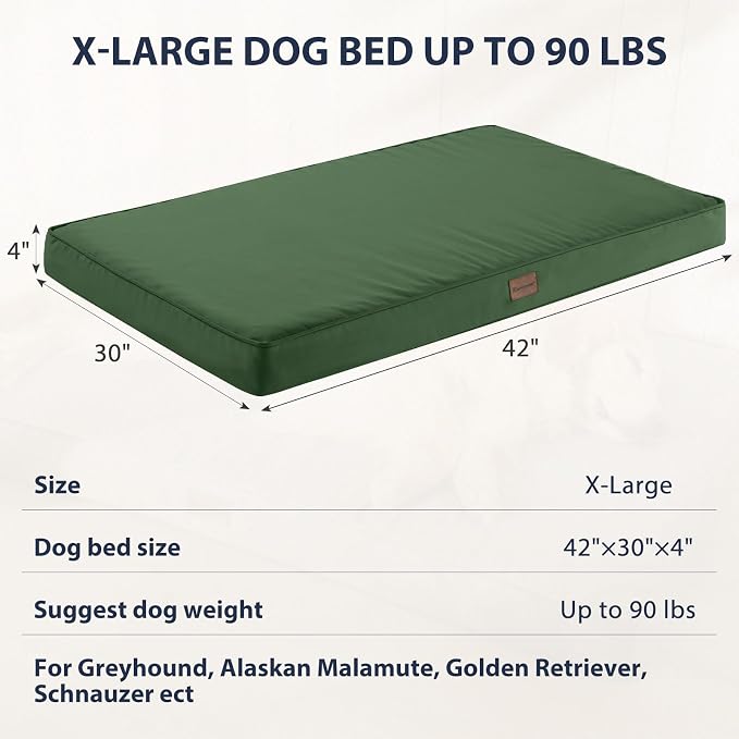 BFPETHOME Outdoor Waterproof Dog Bed for Large Dogs, Washable Cover, 42" | Outdoor & Indoor Use, Waterproof, For Medium, Large, Extra Large Dogs, Orthopedic, Egg Crate Foam, Up to 90 lbs - Image 4
