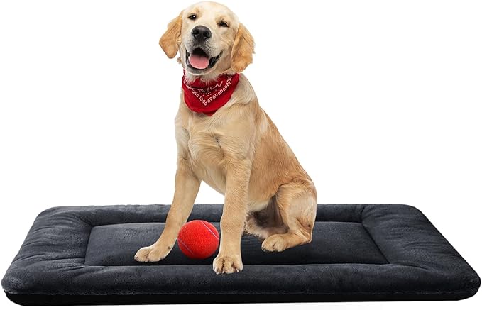 Dog Crate Pad Washable Dog Bed for Crate Medium Cozy Mat 36-Inch Dark Gray | Ultra Soft Kennel Pad,Anti-Slip Bottom,Fits for Most Metal Crates,Comfortable Sleeping Pet Mat by VERZEY