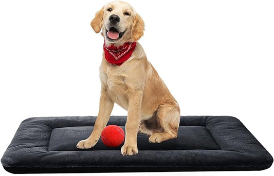 Dog Crate Pad Washable Dog Bed for Crate Medium Cozy Mat 36-Inch Dark Gray | Ultra Soft Kennel Pad,Anti-Slip Bottom,Fits for Most Metal Crates,Comfortable Sleeping Pet Mat by VERZEY