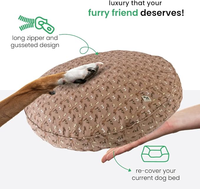 Molly Mutt Daysleeper Dog Bed Duvet Cover, GOTS-Certified 100% Organic Cotton Canvas Cover for Dog, Puppy, or Cat Bed, Durable, Washable, and Free of Harmful Chemicals, Round, 36"x5" - Image 5