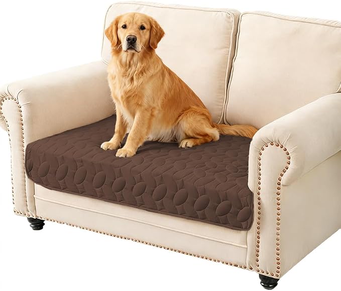 Ameritex Waterproof Pet Bed Cover Anti-Slip Dog Bed Blanket for Sofa and Furniture Waterproof New Pattern Design (Chocolate, 30x53 Inch (Pack of 1)) by Ameritex