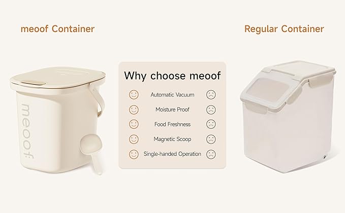 Vacuum Pet Food Storage Airtight Dry Pet Food Bucket 13L/15 lb Dog Food Storage Container for Dogs Cats Small Animals Rechargeable Sealed Storage Bin with Scoop Keep Pet Food Fresher - Image 6