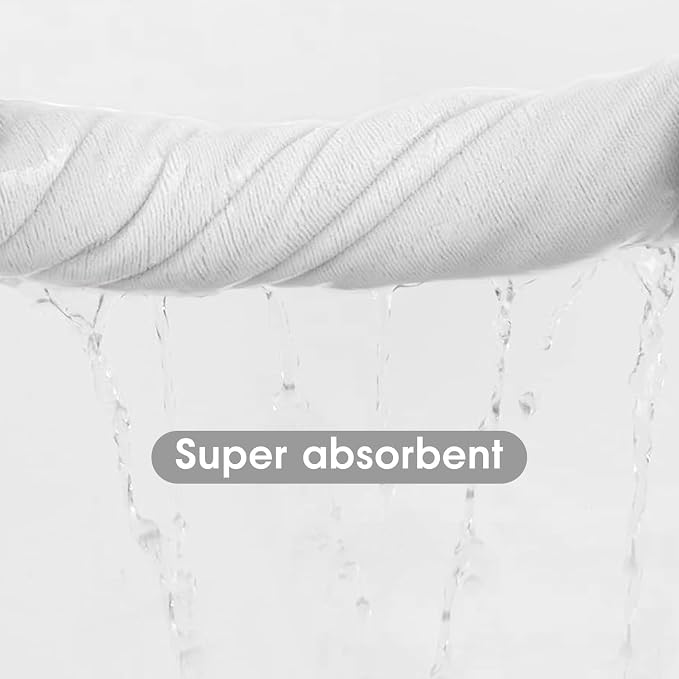 JML Microfiber Bath Towels Set of 2, 30" x 60", White | Oversized, Soft, Super Absorbent, Fast Drying for Shower Sauna Swimming Hair Wrap - Image 3