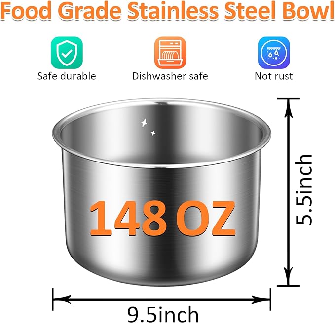 Salodal Elevated Dog Bowls Large Sized,15.4in High Raised Stand,4.4L No Spill Dog Water Bowl,Stainless Steel Bowl,Adjustable,Non-tip,Non-Slip, Water Dispenser for Large Medium Pets - Image 6