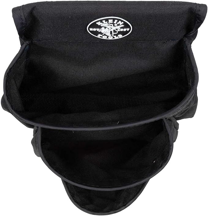 Klein Tools 5703 Tool Pouch, PowerLine Series Utility Pouch Fits Tool Belts up to 2.5-Inch, Strong Rivet Reinforced Stitching, 3-Pocket - Image 10