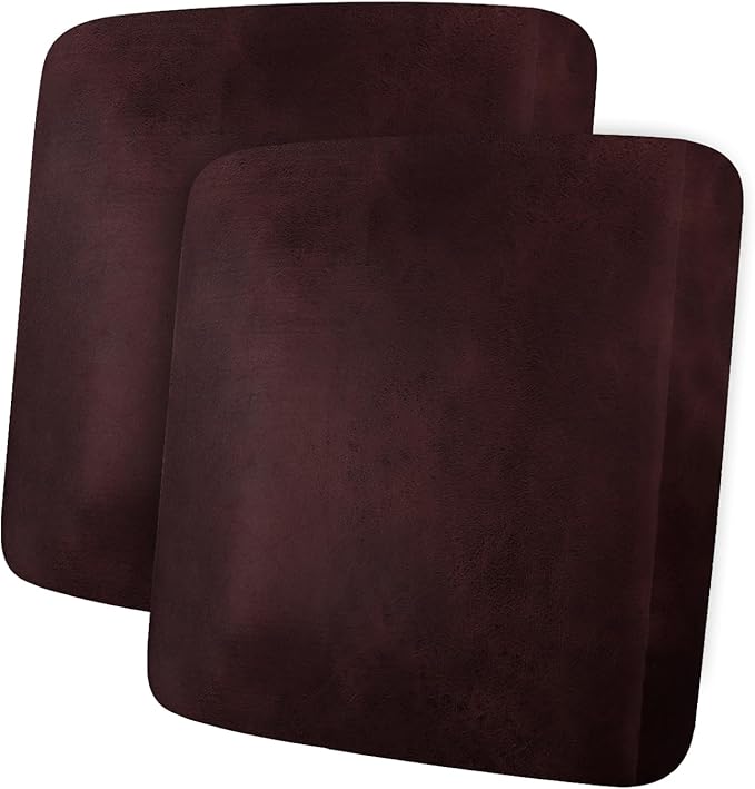 ANARACHON Leather Look Couch Cushion Covers Sofa Seat Slipcovers Sets Couches Furniture Protector for Sectional Armchair Loveseat Pets Kids Stretch Spandex Fabric (2 Cushion Loveseat, Burgundy) by ANARACHON