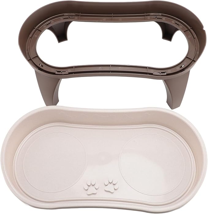 Elevated Pet Feeding Tray, Spine and Neck Protection, Non-Slip Dog Bowl Holder, Easy to Assemble Raised Stand by Unknown