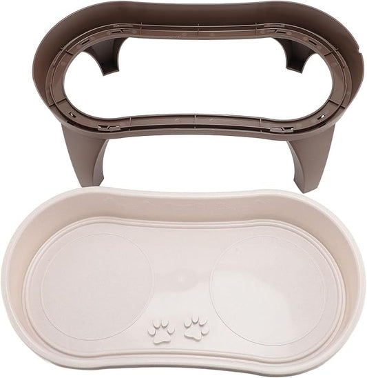 Elevated Pet Feeding Tray, Spine and Neck Protection, Non-Slip Dog Bowl Holder, Easy to Assemble Raised Stand by Unknown