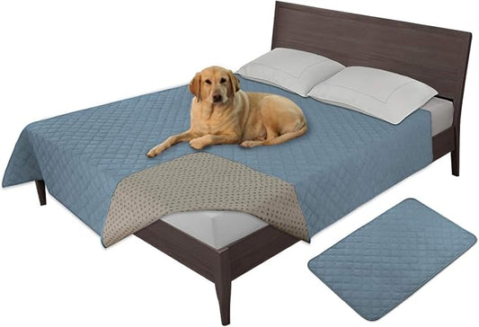 Easy-Going 100% Waterproof Dog Bed Cover, Non-Slip Pet Blanket for Furniture, Washable Couch Cover, Repleasement Sofa Cover (52X82 in,Light Blue) by Easy-Going