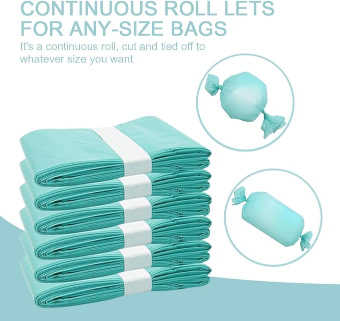 Cat Litter Pail Liner Refills Bags Compatible with Litter Champ Litter Pail, Lightly Scented, Green, 6 Count - Image 4