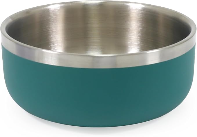 Rosewood Premium Double-Wall Stainless Steel Pet Food Bowl 1200ml - Teal by Rosewood