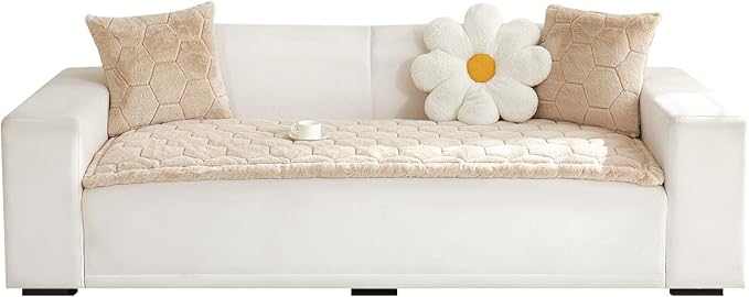LiveGo Couch Cover for Dogs Washable, Sofa Cover Protector, Couch Covers for 3 Cushion Couch Sofa Pet Friendly, Soft, Non Slip (Light Camel, 90x160 cm / 35.4x63 in) - Image 8