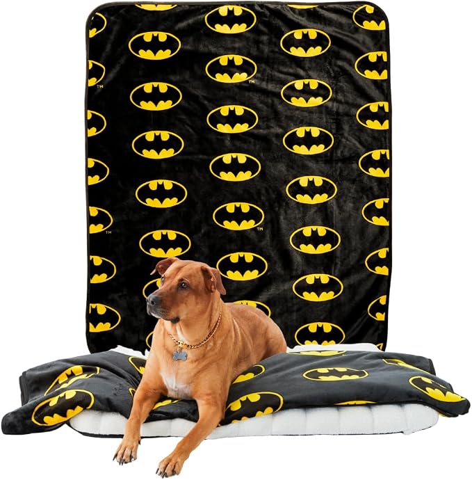 Batman DC Comics Waterproof Dog Bed Cover, XL 60x80 Pet Blanket for Furniture Bed Couch Sofa, (Officially Licensed) by Franco by Franco