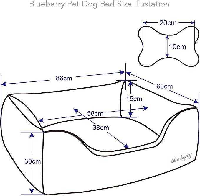 Blueberry Pet Heavy Duty Microsuede Bed Cover Only, Removable & Washable Replacement Cover with YKK Zippers, for Cats & Dogs Bed 34" x 24" x 12", Champagne Beige Embroidered Paisley - Image 6