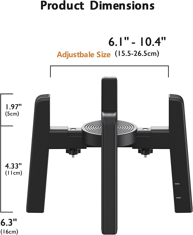 CZPET Dog Bowl Stand with Adjustable Width [2 Pack, Stand Only] | Elevated Pet Water & Food Bowl for Medium Dogs, Stable and Anti-Slip Raised Bowl - Image 5