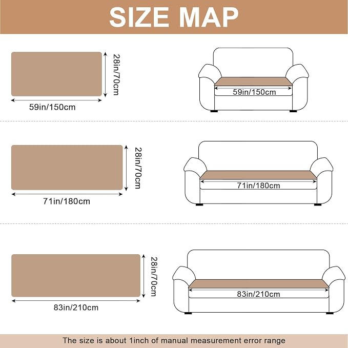 Waterproof Dog Couch Cover, Non Slip Pet Sofa Protector, Thick Fuzzy Couch Cover for Dogs, Machine Washable Furniture Protector, Scratch Resistant Pet Couch Mat(Leather color, 28" x 83"/70 x 210cm) - Image 2