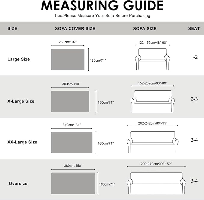Non Slip Couch Covers for 2 Cushion Couch Sofa, Pet Friendly Sofa Covers Washable, Heavy Duty Scratch Resistant Furniture Cover for Dogs Fits Love Seat, 71" x 102" - Image 2