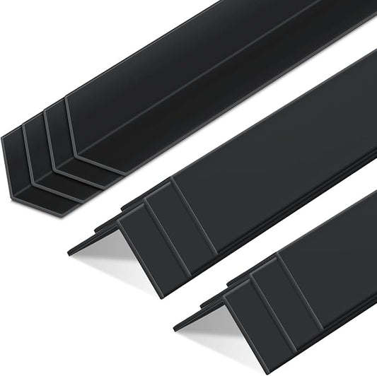 Sasylvia 10 Pcs 1/4 x 48 Inches Wall Corner Protector Guards, Avoid Scratching Scuffs, Black Vinyl Corner Trim Molding, Easy Install & Cleaning for Door Countertop Furniture Cabinet Protection by Sasylvia