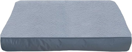 Dog Bed Cover 53L x 36W x 4H Inch,Heavy Duty Durable Waterproof Fluffy Soft Short Plush Replacement Dog Bed Covers,Washable Removable Pet Bed Mattress Cover with Zipper.Grey by Dalema