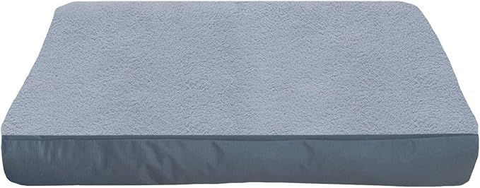 Dog Bed Cover 47L x 29W x 4H Inch,Heavy Duty Durable Waterproof Fluffy Soft Short Plush Replacement Dog Bed Covers,Washable Removable Pet Bed Mattress Cover with Zipper.Grey,Cover Only. by Dalema