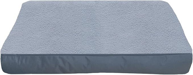 Dog Bed Cover 47L x 29W x 4H Inch,Heavy Duty Durable Waterproof Fluffy Soft Short Plush Replacement Dog Bed Covers,Washable Removable Pet Bed Mattress Cover with Zipper.Grey,Cover Only. by Dalema