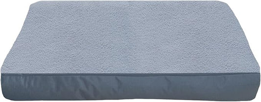 Dog Bed Cover 47L x 29W x 4H Inch,Heavy Duty Durable Waterproof Fluffy Soft Short Plush Replacement Dog Bed Covers,Washable Removable Pet Bed Mattress Cover with Zipper.Grey,Cover Only. by Dalema