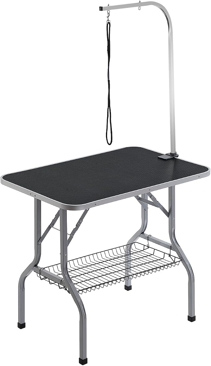 VEVOR Pet Grooming Table Arm with Clamp, 36''x24'' Dog Grooming Station, Foldable Pets Grooming Stand for Medium and Small Dogs, Free No Sit Haunch Holder with Grooming Loop, Bearing 330lbs - Image 11