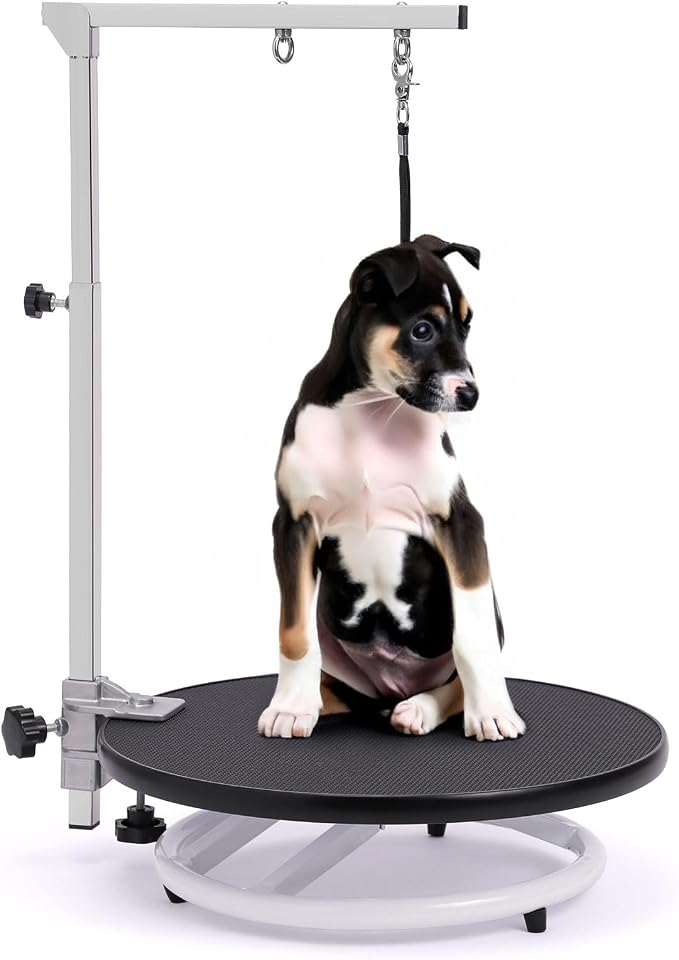 Dog Grooming Table for Dogs At-Home - 360 Rotating Medium Small Dog Grooming Table Adjustable Grooming Arm Includes Grooming Arm, Loop Noose by Phenfor