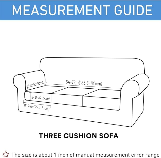 hyha Waterproof Couch Cushion Covers for Pets, Non Slip Sofa Seat Cover | Stretch Jacquard Fabric, Elastic Bottom, Non Slip Fit, Waterproof Protection, Pet Hair Protection (3 Pieces) - Image 6
