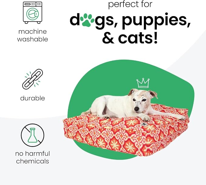 Molly Mutt Medium to Large Dog Bed Cover - Papillon Print - Measures 27”x36”x5’’ - 100% Cotton - Durable - Breathable - Sustainable - Machine Washable Dog Bed Cover - Image 3