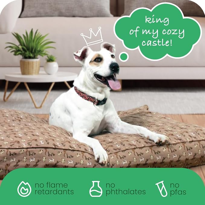 Molly Mutt Medium to Large Dog Bed Cover - Daysleeper Print - Measures 27”x36”x5’’ - 100% Cotton - Durable - Breathable - Sustainable - Machine Washable Dog Bed Cover - Image 6