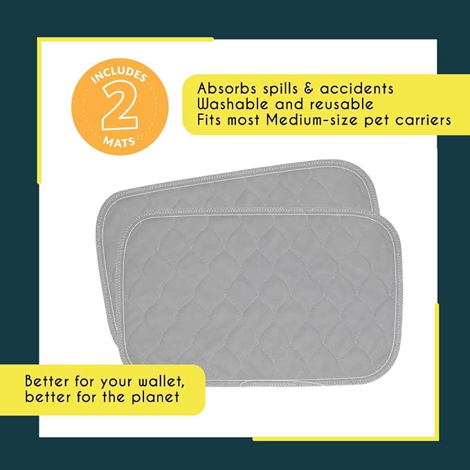 rocket & rex Washable Cat & Dog Carrier Pad, Reusable Liner Insert (2pk) | Waterproof, extra-small (17.5"x11"). Fits litter boxes, crates & travel carriers. OEKO-TEX certified, chemical-free. - Image 3
