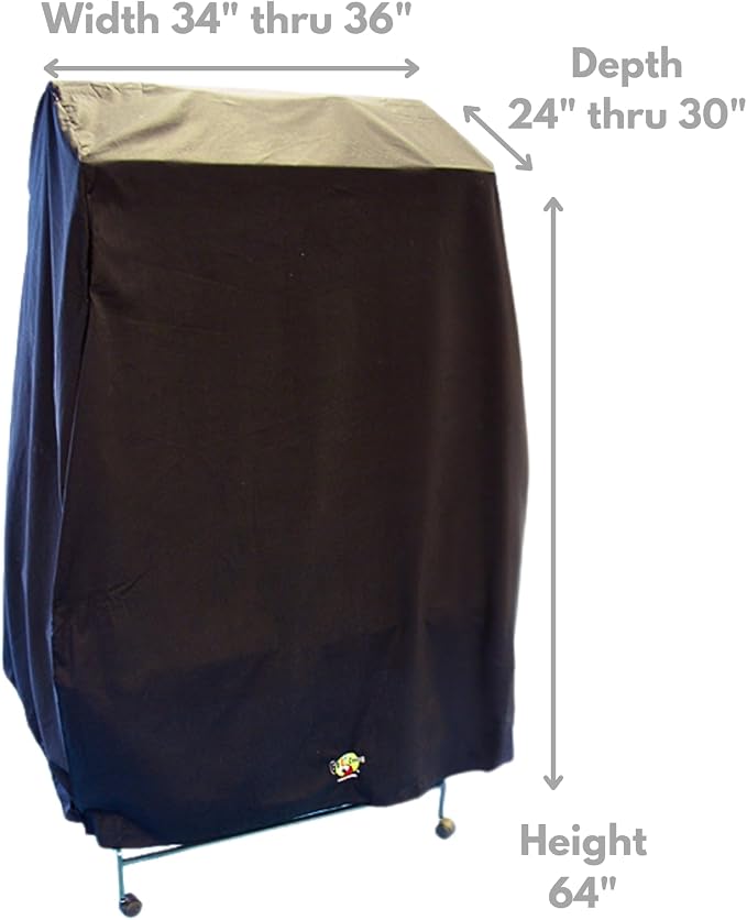 Cozzzy Covers Model 3628 PT Universal Cage Cover 64" L Poly-Cotton Black for 34"-36" W x 24"-30" D Extra Large Play Top Bird Cages for Hyacinth Macaws and Cockatoos - Image 3