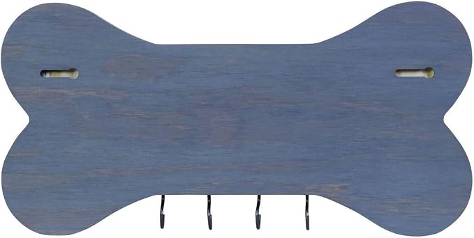 Rooms Organized Personalized Live Love Bark Wall Mounted Dog Bone Pet Leash Rack,Dog Collar Holder New Home Decor Gift Ideas and 4 Hooks 16" L x 8" H 2.5." deep (Classic Grey) - Image 4
