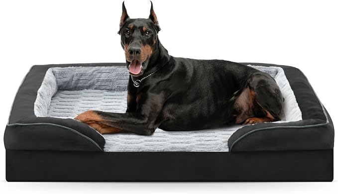 FURTIME Orthopedic Extra Large Dog Bed, Waterproof Dog Beds, 48x35x6.5 Supportive Foam Pet Couch Bed with Removable Washable Cover and Nonskid Bottom by FURTIME