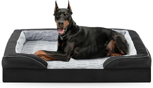 FURTIME Orthopedic Extra Large Dog Bed, Waterproof Dog Beds, 48x35x6.5 Supportive Foam Pet Couch Bed with Removable Washable Cover and Nonskid Bottom by FURTIME