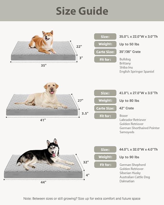 NUPIDA Orthopedic XL Dog Beds Large Sized Dog Waterproof Pet Kennel Pad with Removable Washable Cover and Non-Slip Bottom, 41x27 Inch, Pink - Image 7