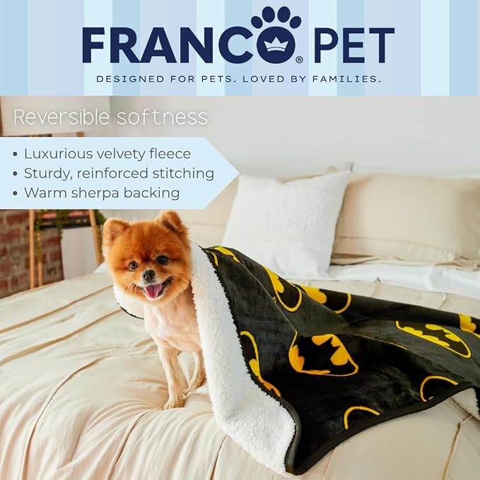 Batman DC Comics Waterproof Dog Bed Cover, Large 30x40 Pet Blanket for Furniture Bed Couch Sofa, (Officially Licensed) by Franco - Image 5