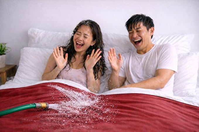 The Original Good-Time Red/Gray Waterproof Blanket Jumbo 80x60 | 100% Leakproof for Messy Moments, Pets and Spills, Machine Wash & Dry - Image 6