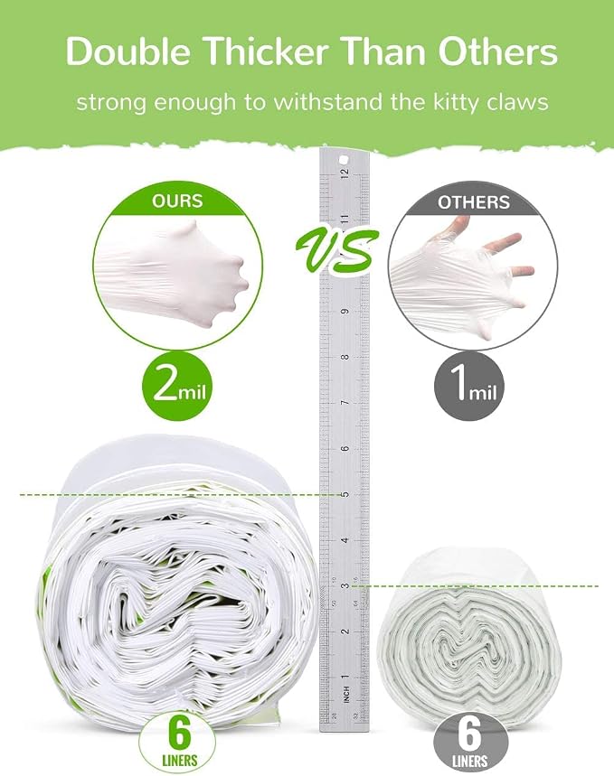 PETOCAT Cat Litter Liners and Cat Litter Bags for Poop Biodegradable Leakproof Durable Extra-Thick Kitty Litter Box Bag Cat Waste Disposal Bag - Image 7