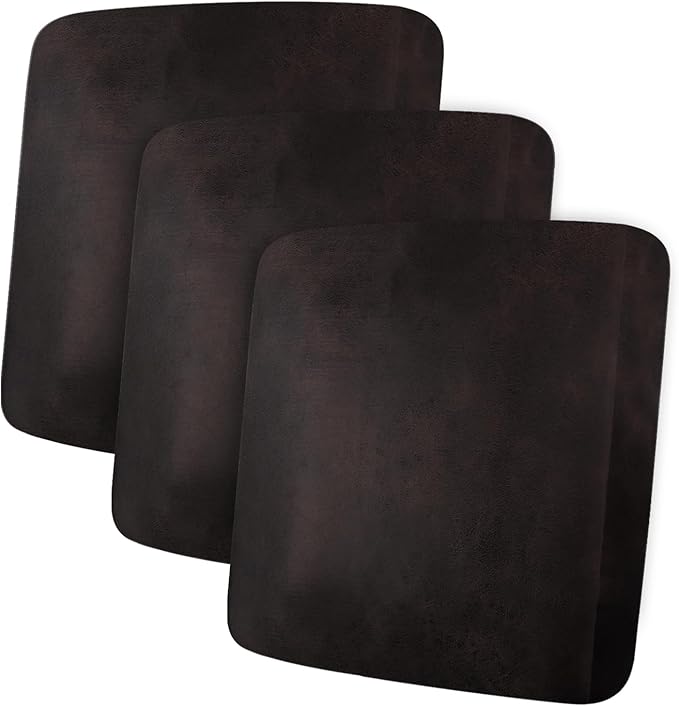 ANARACHON Leather Look Couch Cushion Covers Sofa Seat Slipcovers Sets Couches Furniture Protector for Sectional Armchair Loveseat Pets Kids Stretch Spandex Fabric (3 Cushion XL Sofa, Chocolate) by ANARACHON