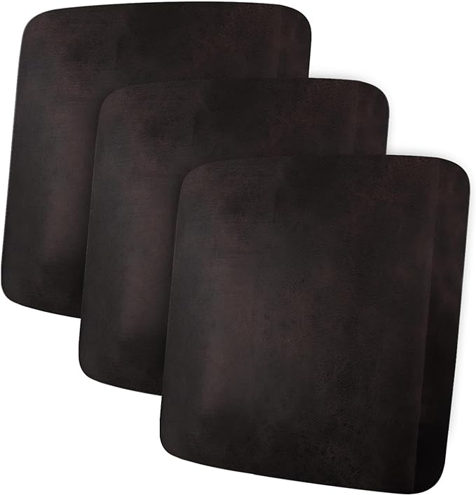 ANARACHON Leather Look Couch Cushion Covers Sofa Seat Slipcovers Sets Couches Furniture Protector for Sectional Armchair Loveseat Pets Kids Stretch Spandex Fabric (3 Cushion Sofa, Chocolate) by ANARACHON