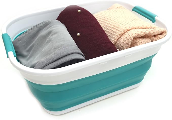 SAMMART 17.5L (4.6 Gallon) Collapsible/Foldable/Pop Up/Portable Washing Tub, Water Capacity 13.5L/3.5 Gallon (1, Bright Blue) - Image 7