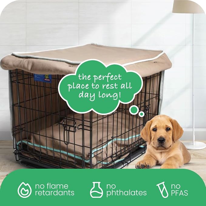Molly Mutt Wild Horses Dog Crate Cover, Fits 36"x23"x25" Crate | GOTS-Certified 100% Cotton Canvas Cover for Dog Kennel & Cage, 2 Roll-Up Panels, Washable, Free of Harmful Chemicals - Image 6