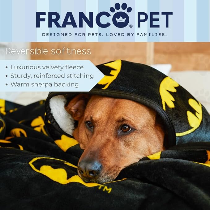 Batman DC Comics Waterproof Dog Bed Cover, XL 60x80 Pet Blanket for Furniture Bed Couch Sofa, (Officially Licensed) by Franco - Image 5