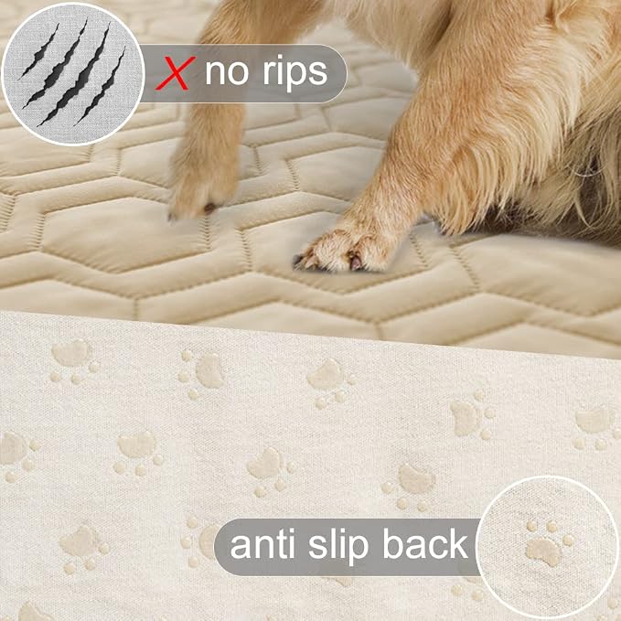 Tcksstex Waterproof and Anti-Slip Dog Bed Cover and Pet Blanket Sofa Pet Bed Mat ，car Incontinence Mattress Protectors Furniture Couch Cover for Most Cats Dogs, Pets - Image 3