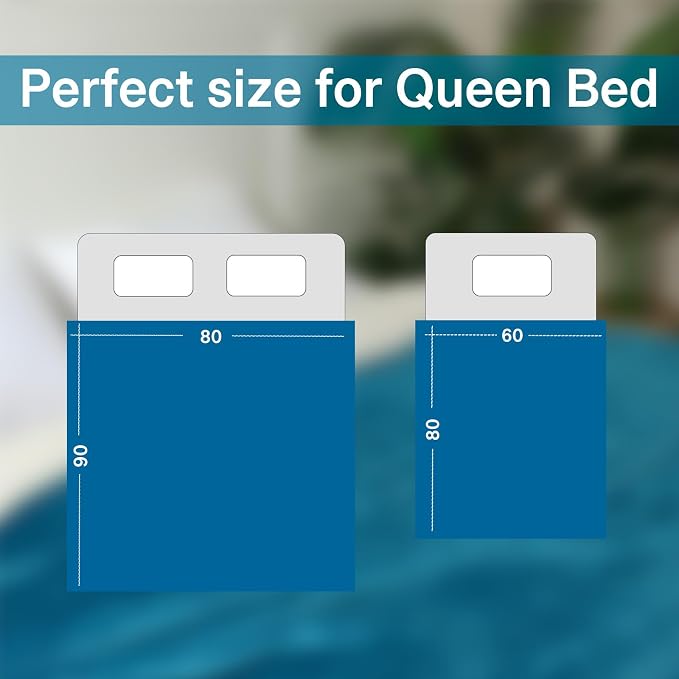 Waterproof Queen Size Blankets for Bed Absorbent 60''x80'', Water Proof and Stain Resistant Coach Cover, Water Resistant Throw Blankets, Soft Leakproof Sherpa Mattress or Furniture Protector (Blue) - Image 4