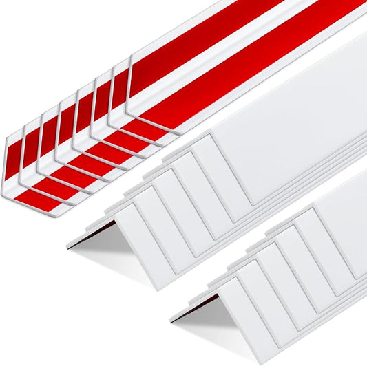 Sasylvia 20 Pcs 1-1/8 x 48 Inches Wall Corner Protector Guards with Self Adhesive, White Plastic Vinyl Corner Shield Trim Molding for Furniture Door Tables Cabinet Edge, Avoid Scratching, Easy Install by Sasylvia