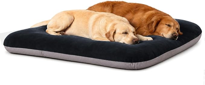 Magic Dog Super Soft Extra Large Dog Bed, 47 Inches Jumbo Orthopedic Foam Pet Beds with Anti Slip Bottom, Dog Sleeping Mattress with Removable and Washable Cover, Dark Grey XL by MagicDog