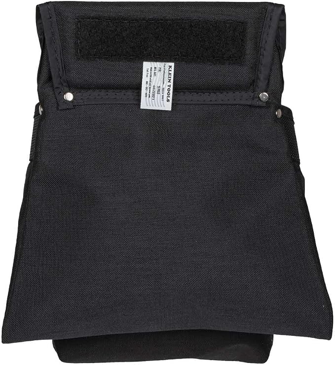 Klein Tools 5702 Tool Pouch, Powerline Series Utility Pouch Fits Tool Belts up to 2.5-Inch, Strong Rivet Reinforced Stitching, 2-Pocket - Image 8